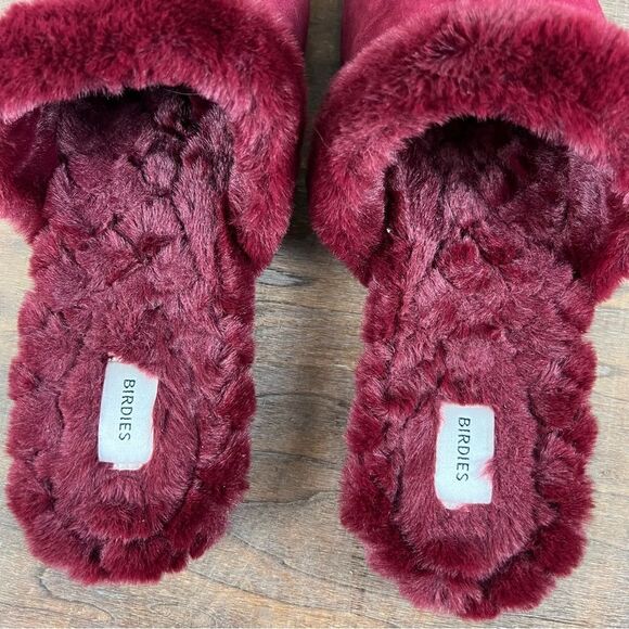 Birdies Merlot Fur Lined Songbird Mules 7.5 - Picture 6 of 11